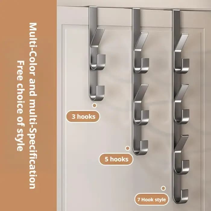 Porte-manteau et support de rangement à suspendre derrière la porte pour armoire
