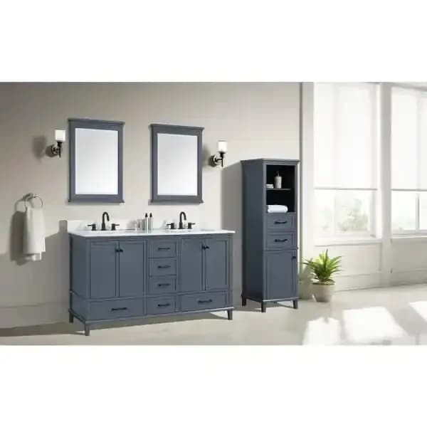 Meuble de salle de bains en marbre de chêne blanc