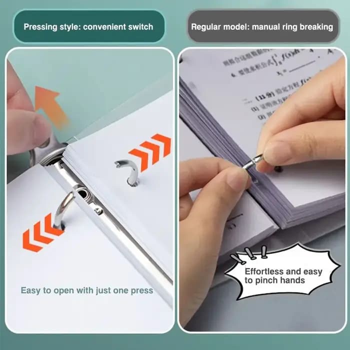 Classeur de rangement pratique en PP A4/A5/B5