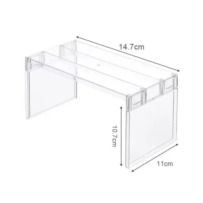 Étagère de rangement transparente pour réfrigérateur, gain de place, épaissie, séparateur de rangeme