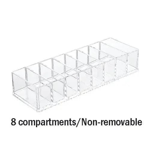 Boîte de rangement en acrylique transparent pour maquillage et cosmétiques, boîte de rangement compa