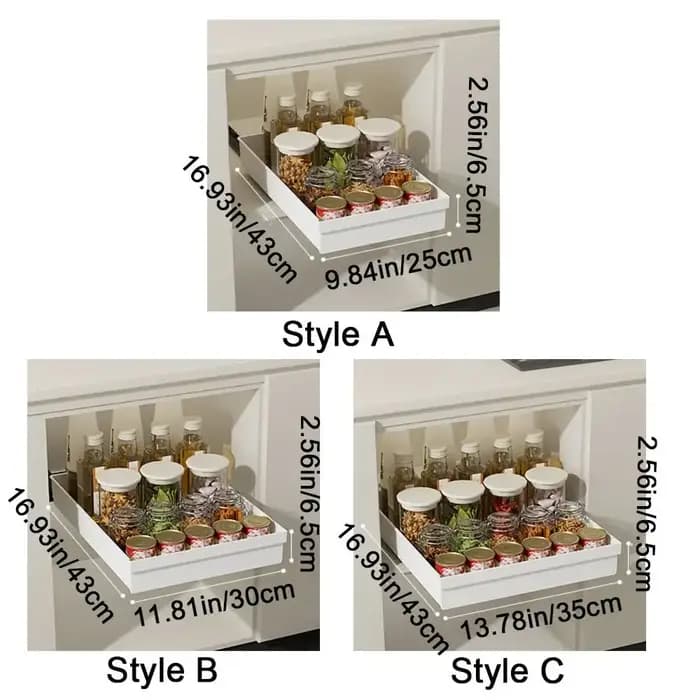 Support de rangement de cuisine extractible