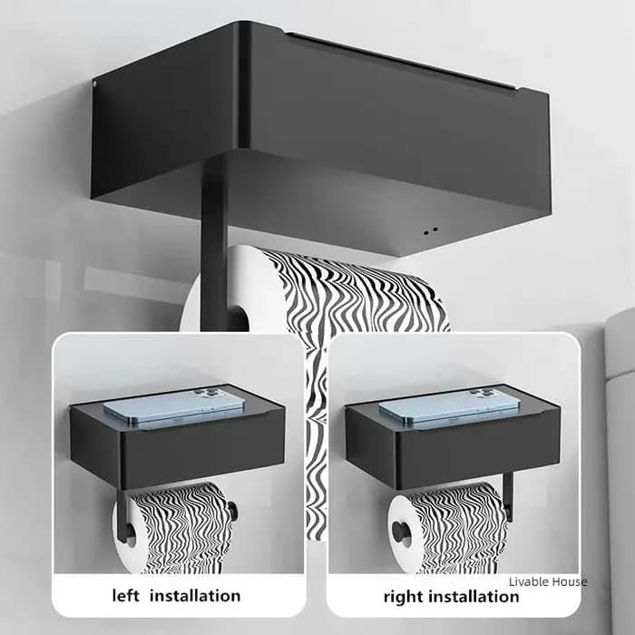 Porte-rouleau de papier toilette multifonction