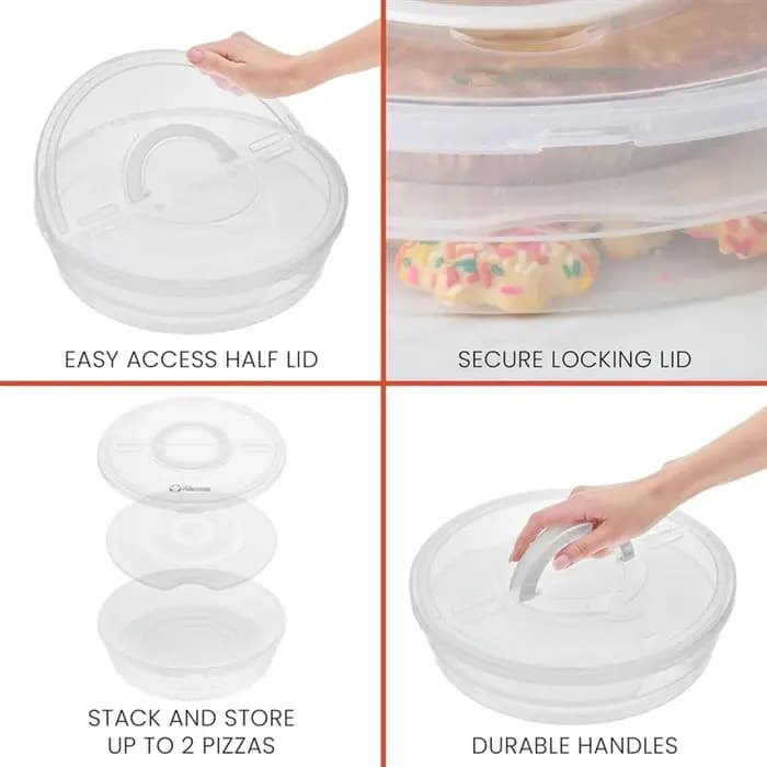 Porte-pièces réutilisable de 12 pouces avec couvercle et séparateur