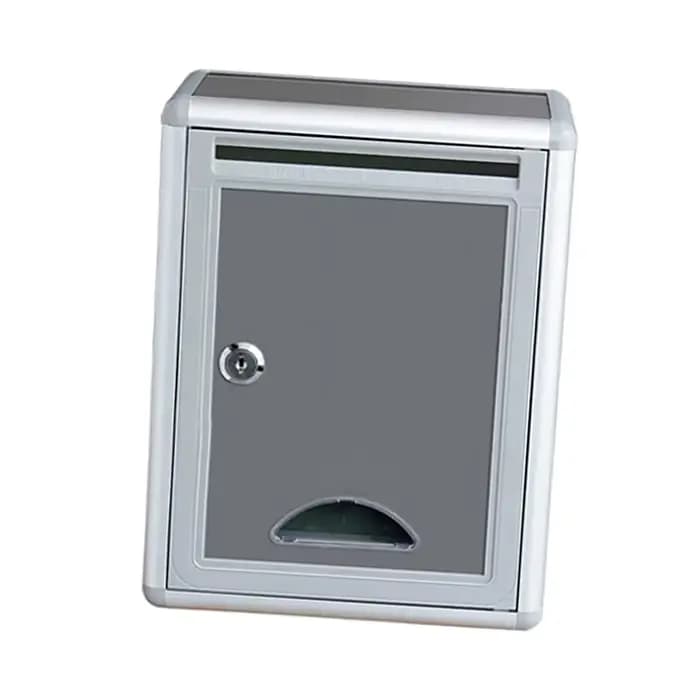 Boîte aux lettres murale en alliage d'aluminium, résistante à la rouille, durable, avec serrure, boîte de dépôt pour bureau, boîte à commentaires, boîte à lettres, boîte de dépôt, boîte à lait