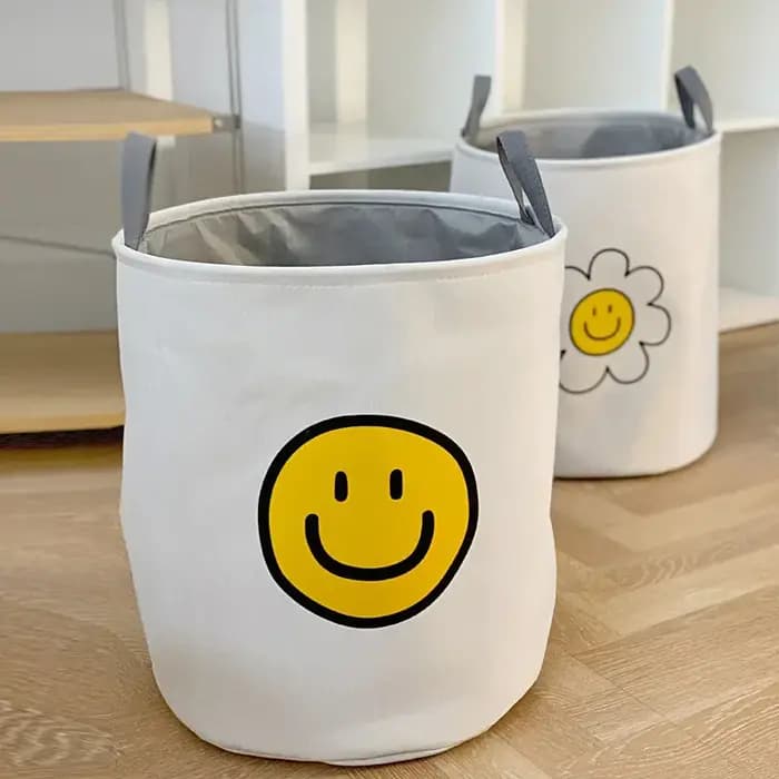 Seau de rangement en tissu épais, dortoir d'étudiants, balcon domestique, vêtements sales, panier de rangement de jouets pour enfants