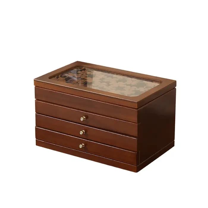 Boîte de Rangement en Bois pour Bijoux