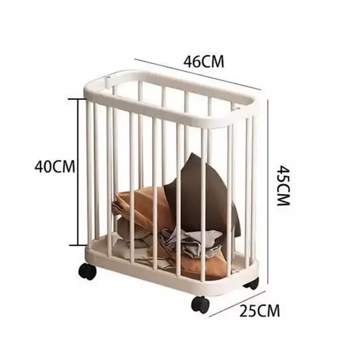 Organisateur de bac de rangement polyvalent avec roues, panier de rangement mobile pour vêtements sa