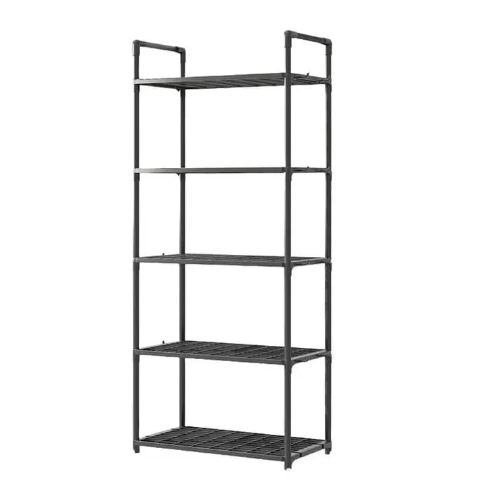 Étagère de rangement à 5 niveaux, capacité de 66 lb, étagère sur pied réglable pour cuisine, garde-m
