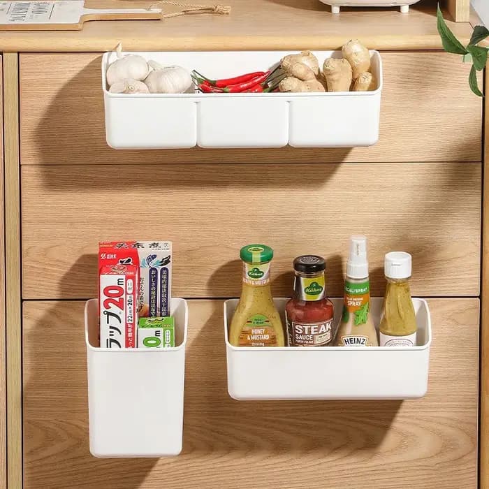 Panier de rangement suspendu pour porte d'armoire, boîte de rangement à compartiments, support mural