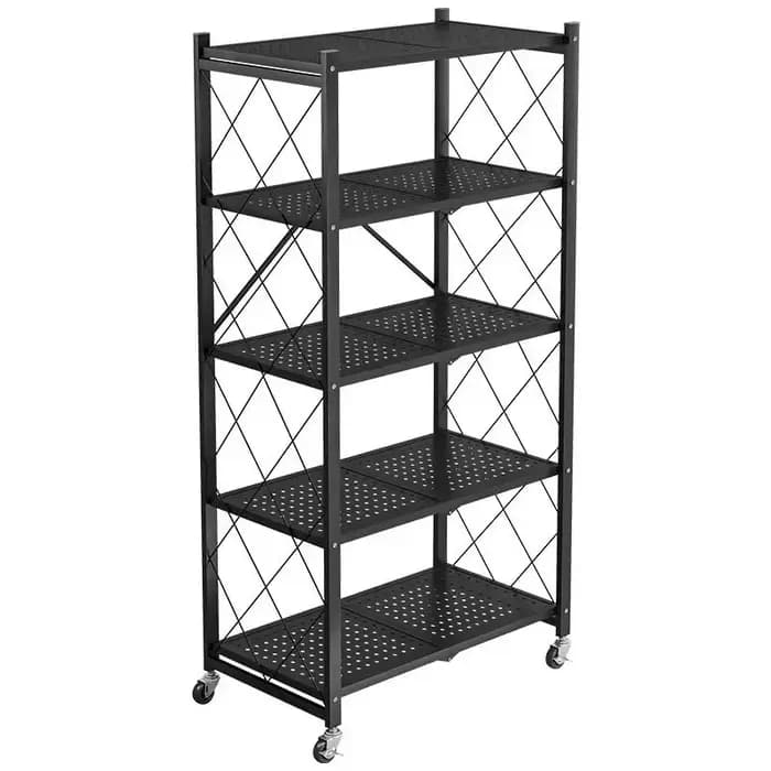 Étagère de rangement pliable multi-niveaux sans assemblage