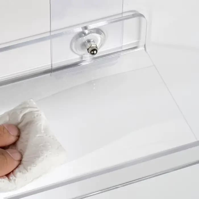 Étagère murale transparente pour salle de bain