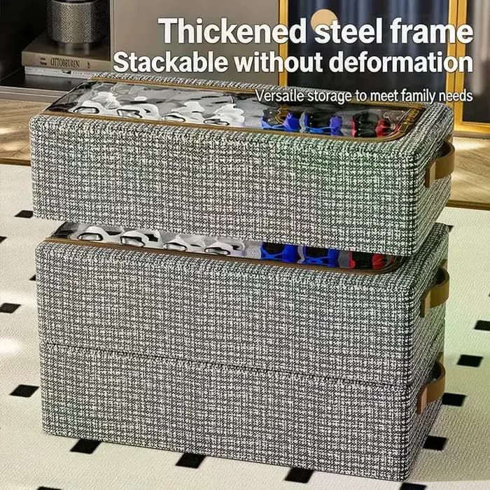 Boîte de rangement pliable pour chaussures sous le lit