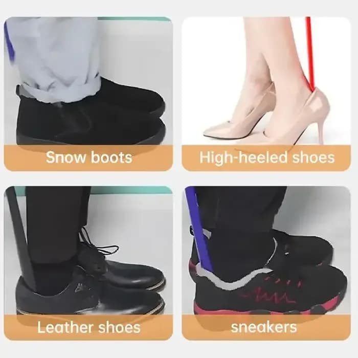 Corne à chaussures longue et flexible en plastique