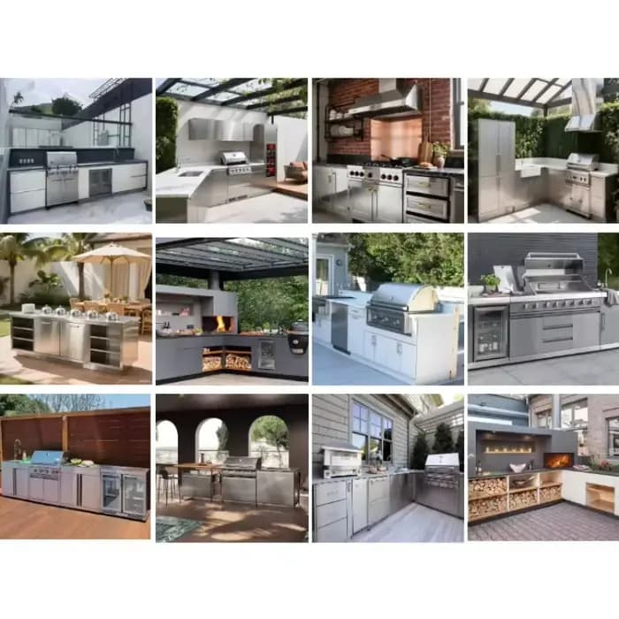Ensemble de cuisine extérieure personnalisé