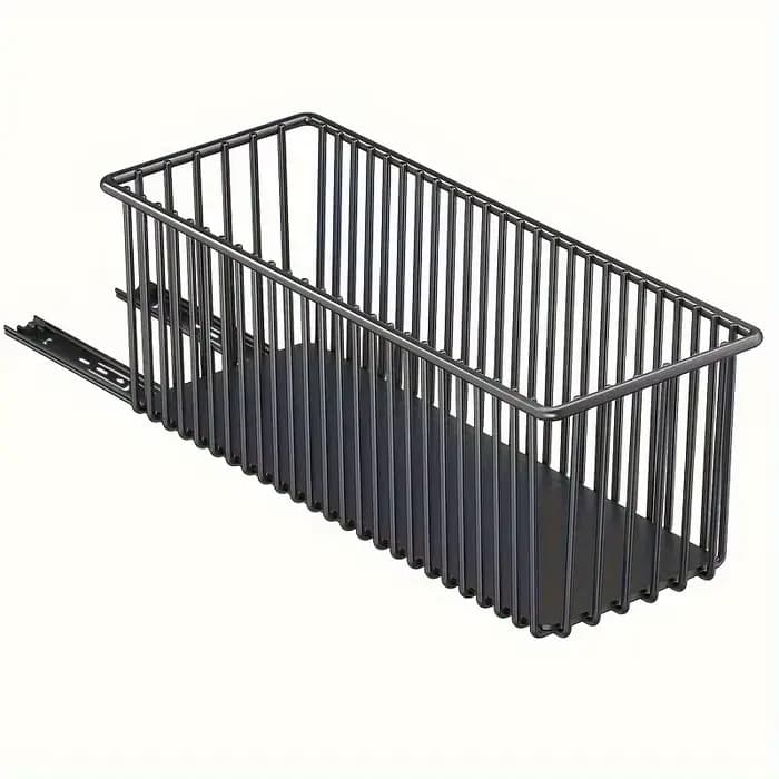 Panier organisateur d'armoire extractible sous l'évier, boîte de rangement à tiroir coulissant, buff