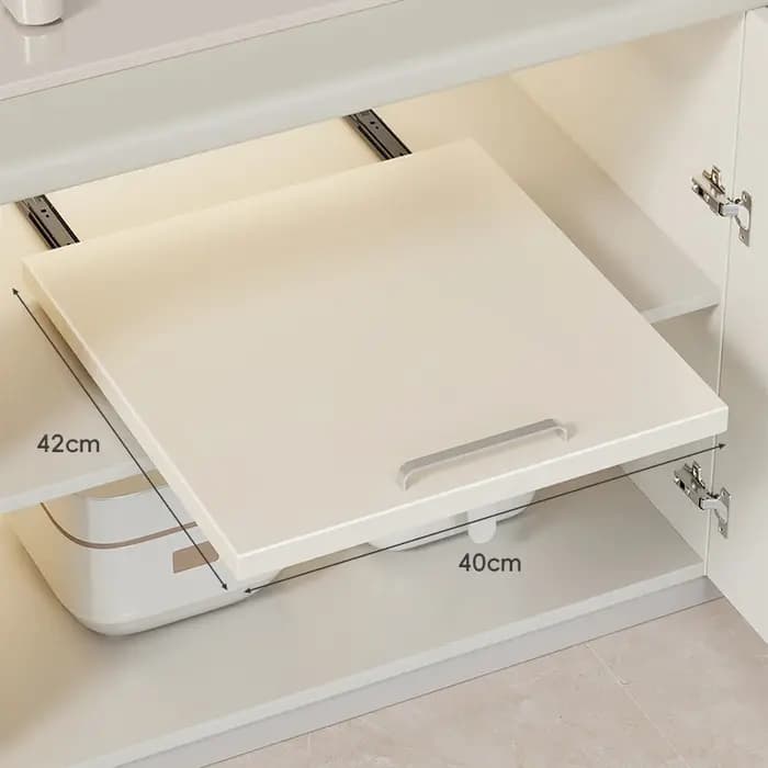 Étagère extractible de cuisine chromée réglable
