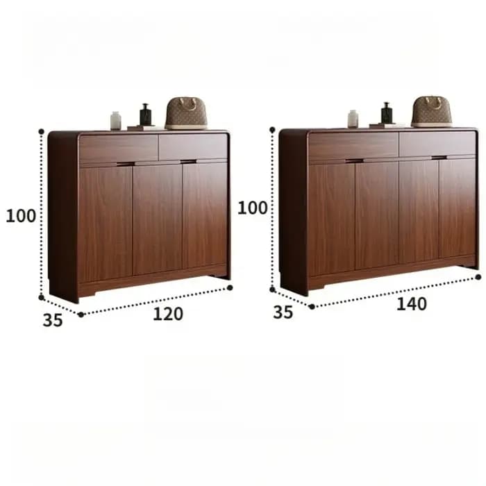 Meuble à chaussures d'angle de luxe en bois