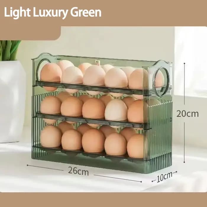 Boîte de rangement pour réfrigérateur d'œufs de cuisine de grande capacité