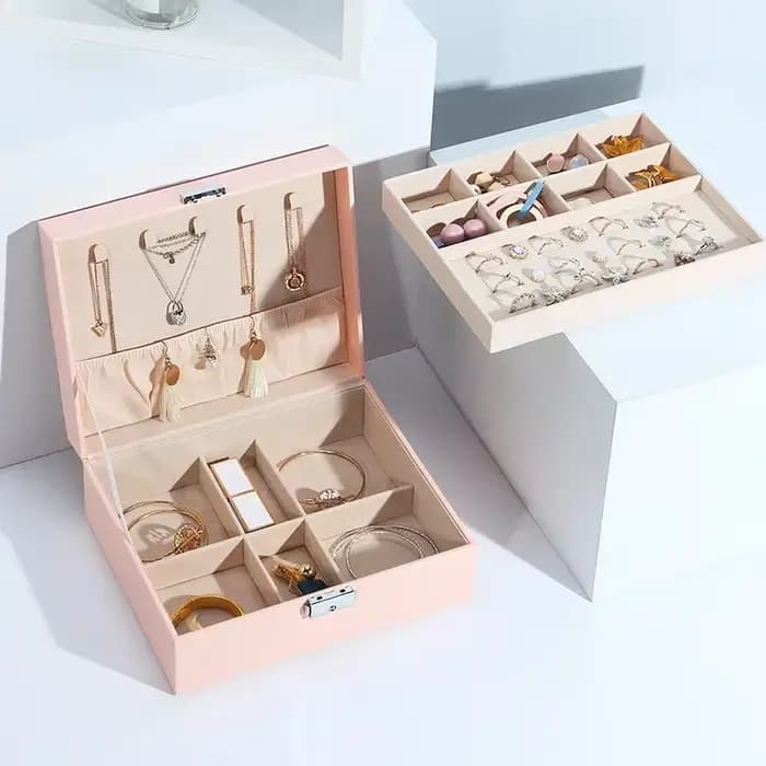 Boîte à bijoux nordique Simple en cuir