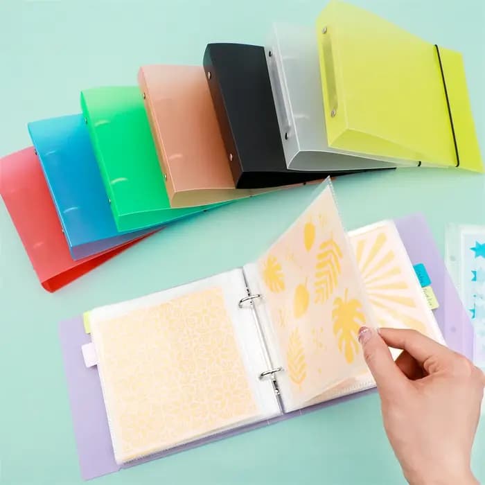 Organisateur de dossiers de rangement de pochoirs 6x6, classeur de rangement découpé et support de rangement de timbres, organisateur de pochoirs de cuisson, Scrapbooking