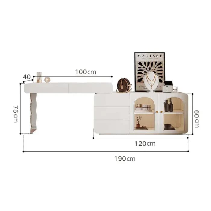 Armoire de rangement de commode de luxe léger
