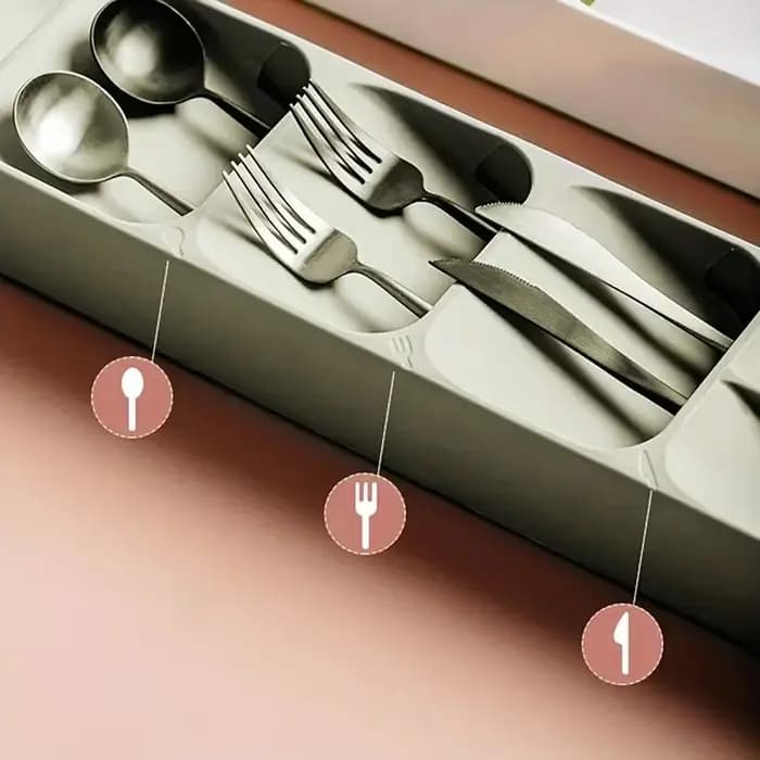 Boîte de rangement multifonctionnelle pour couverts