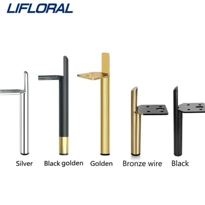 4 pièces lumière luxe métal épaissi salle de bain armoire meuble TV Table bord Support pieds canapé