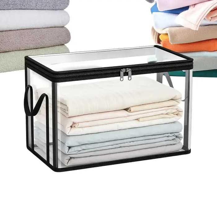 Boîtes de rangement empilables transparentes