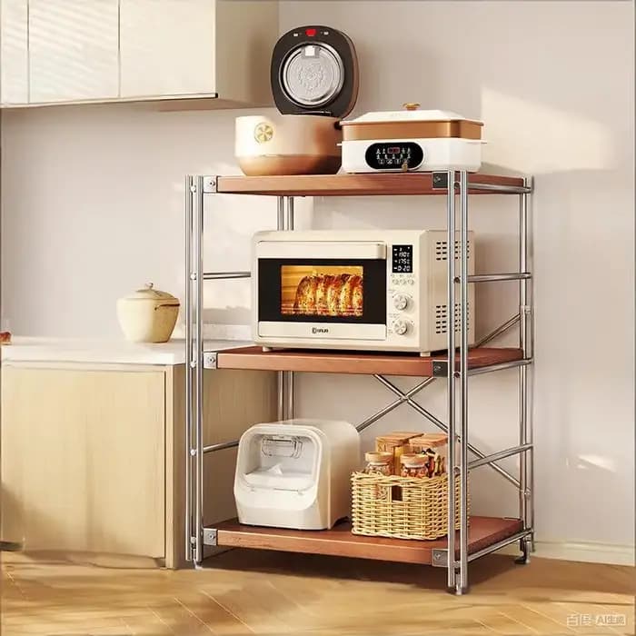 Étagère à plusieurs niveaux de style japonais pour salon