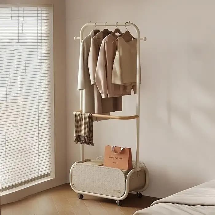 Étagère murale porte-vêtements en métal moderne pour couloir