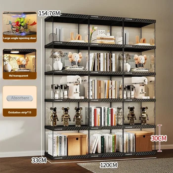 Vitrine bibliothèque avec porte