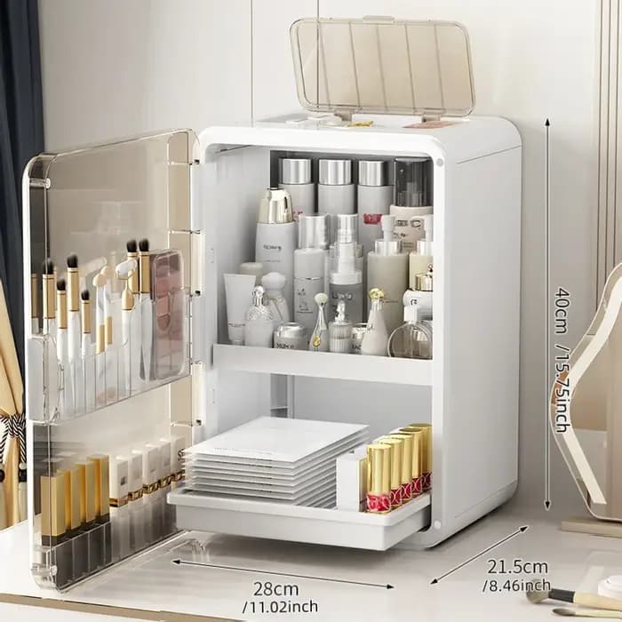 Armoire de rangement cosmétique haut de gamme, tiroir de coiffeuse domestique, support de rangement, boîte de rangement cosmétique en plastique de grande capacité