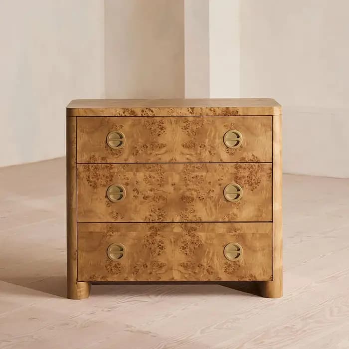 Commodes de luxe modernes en MDF, buffet à 3 tiroirs, armoire de rangement en bois pour chambre à co
