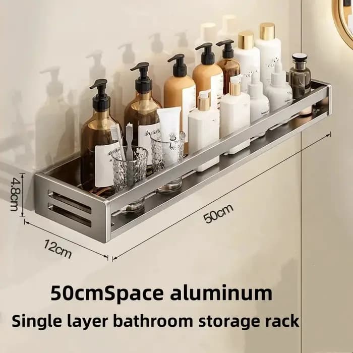 Étagère murale en aluminium multifonctionnelle, support de rangement d'épices de cuisine, aucun poin
