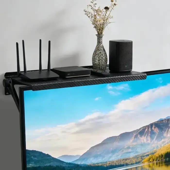 Support de rangement réglable pour routeur et décodeur TV