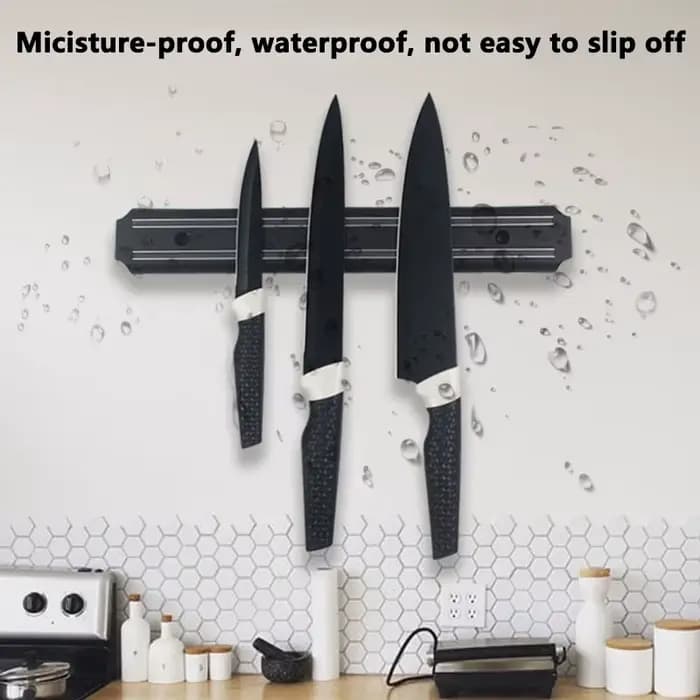 Support mural magnétique en acier inoxydable pour couteaux – Rangement sécurisé puissant pour cuisine et bar