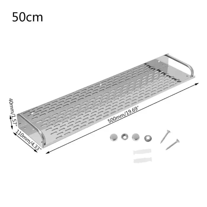 Étagère de rangement murale en acier inoxydable