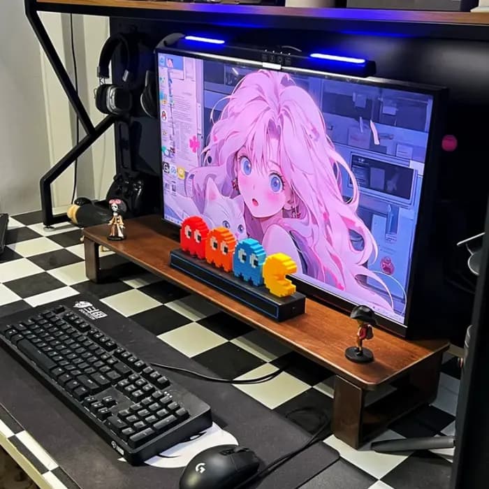 Support de rangement de bureau séparable en bois