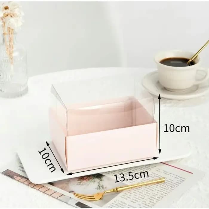 Boîte cadeau transparente pour gâteau Tiramisu