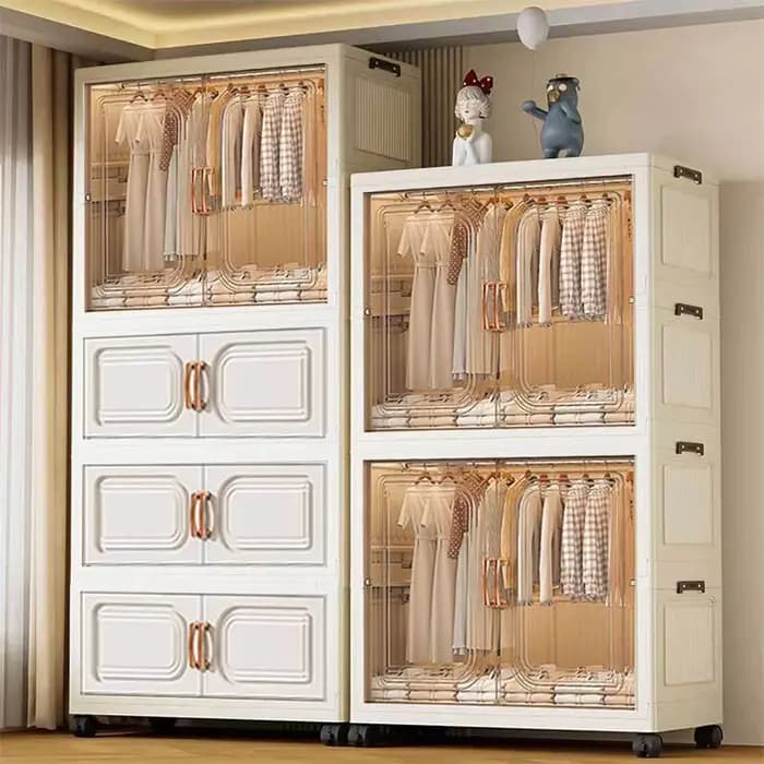 Armoire pour enfants, armoire de chambre à coucher, armoire pour bébé, armoire de rangement pour vêtements, armoire en plastique pliable simple, vente directe