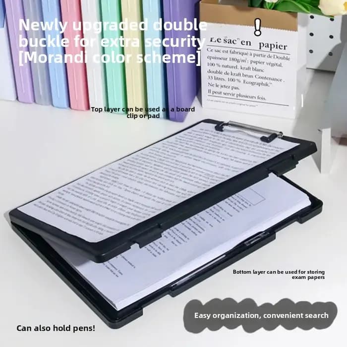 Porte-documents de bureau grande capacité pour papiers A4