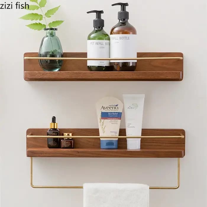 Porte-serviettes mural en bois