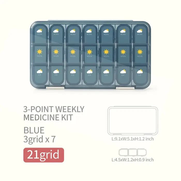 Boîte à pilules à 21/28 compartiments, grande capacité, pour le rangement des médicaments, organisat