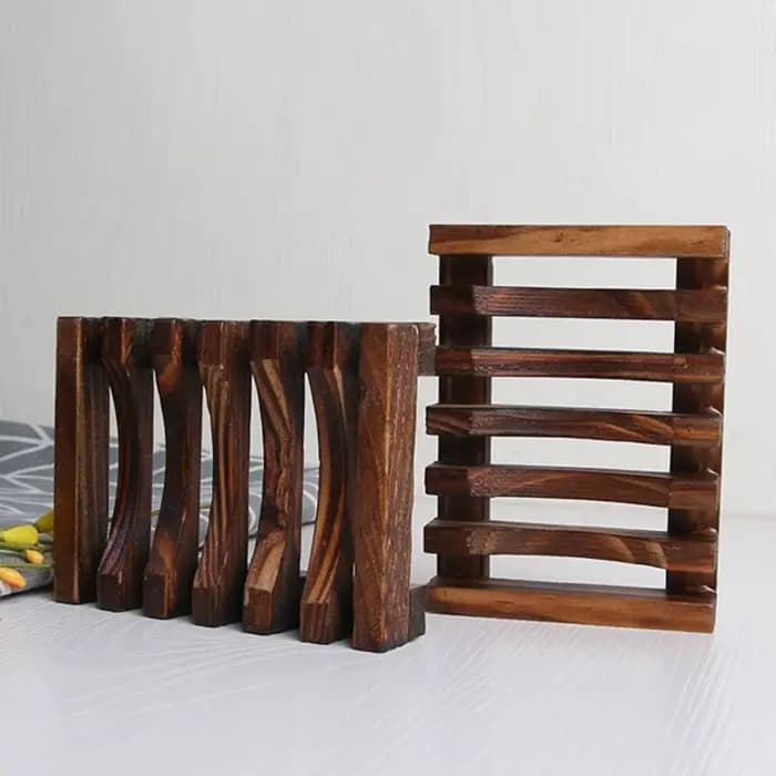 Nouvelle boîte à savon en bois porte-savon de bain