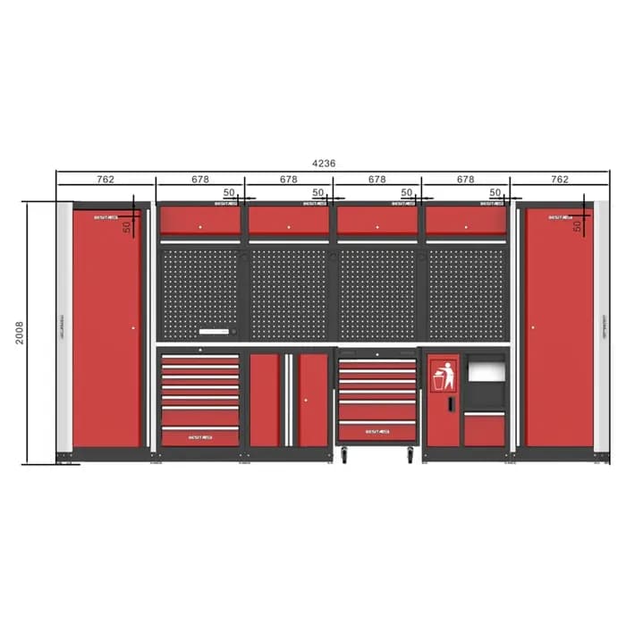 Boîte à outils de stockage d'atelier de réparation de haute qualité