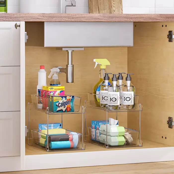 Organisateur de rangement sous évier à 2/3 niveaux
