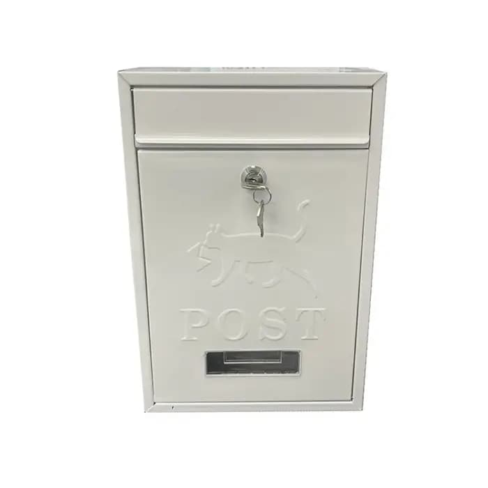 Boîte aux lettres murale étanche en fer, sécurisée avec serrure, en tôle, avec 2 clés, antirouille,