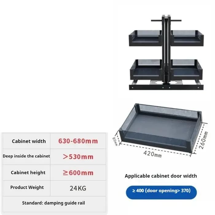 Supports de rangement d'angle extractibles