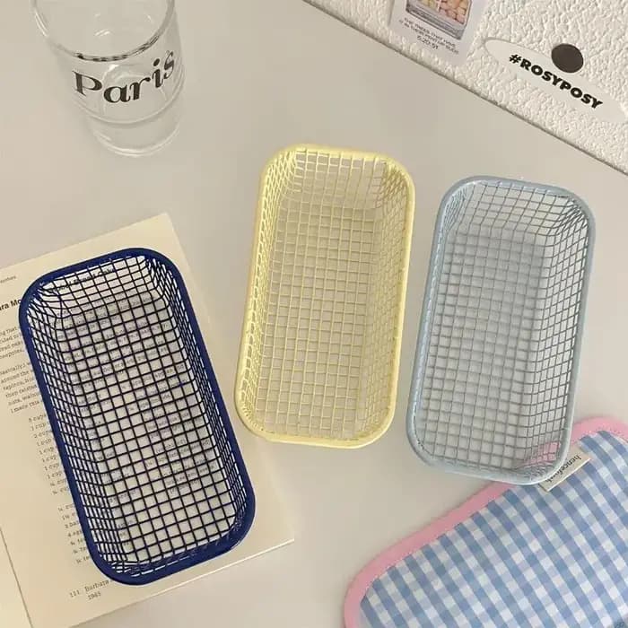 Panier de rangement en métal
